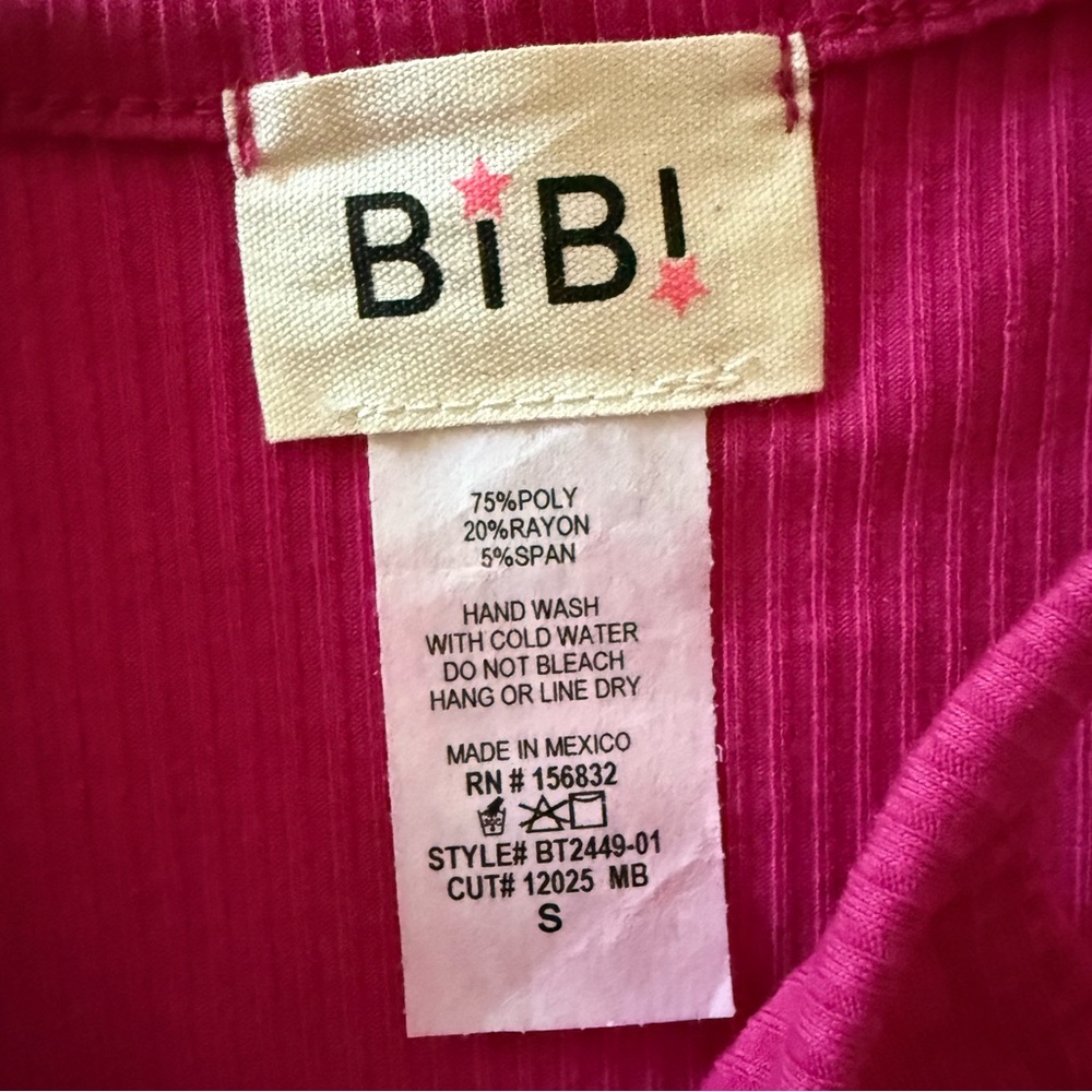 BiBi Ribbed Tank Top NWT - Picture 6 of 6